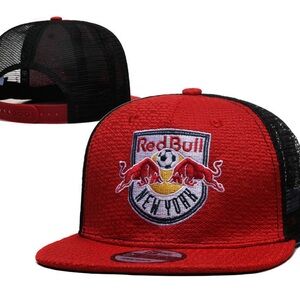 ❤️Red and Black Red Bull New York Trucker Snapback Hat❤️